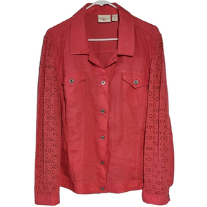 40. WOMENS CHICO’S 2/L DETAIL JACKET